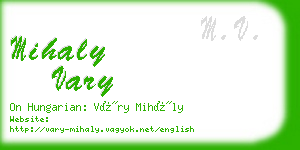 mihaly vary business card